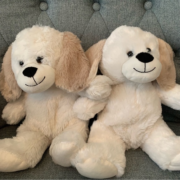 White and Tan Puppy Stuffed Animals - Picture 3 of 4